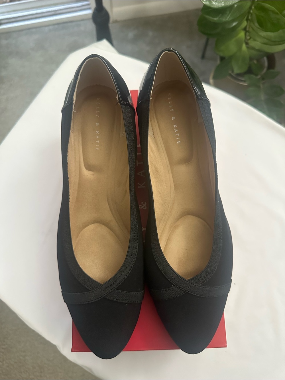 Kelly & Katie Black Wedge Dress Shoes Size 11